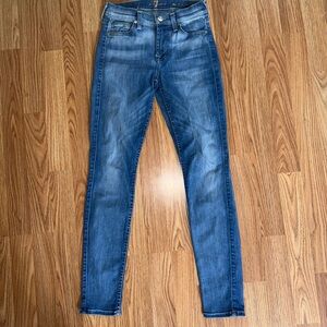 7 For All Mankind Men's Classic Blue Skinny Jeans